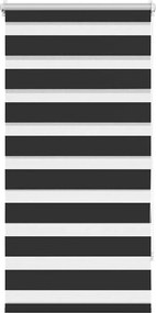 vidaXL Jaluzea Zebră 60,9x120 cm Lățime material 56,7 cm negru