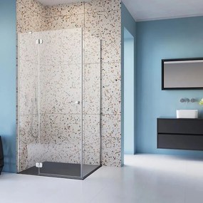 Cabina de dus patrata cu usa batanta Radaway Torrenta 80x80 cm crom-transparent orientare stanga