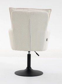 HR250N Scaun Crem Boucle Bază Neagră