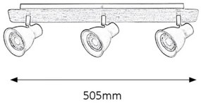 Rabalux 5904 - Spot MAC 3xGU10/35W/230V