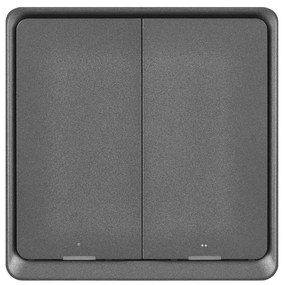 Comutator cu 2 butoane GoSmart Tuya negru