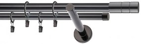 Galerie dubla PICIOR UNIVERSAL CILINDRU dubla 25/19 - NEGRU (Alege marime: 400 cm)