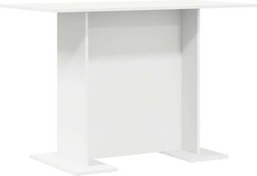 vidaXL Masă de dining Alb 110 x 60 x 75 cm Lemn compozit