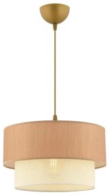 Lampă suspendată cu cablu ECHO 1xE27/60W/230V maro/crem