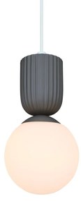 Pendul cu Forma Organic din Ceramica si Sticla, Sadie maro deschis