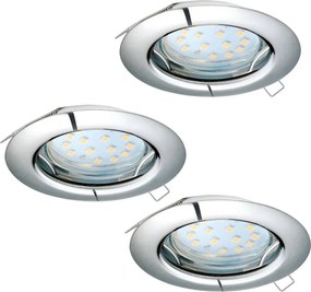 Eglo 94236 - Set de 3 spoturi LED încastrate PENETO 3xGU10-LED/3W/230V