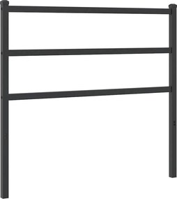 vidaXL Tăblie de pat de schimb metalică, negru, 100 cm