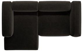 Colțar negru (cu colț pe partea stângă/cu șezlong) Bergamo – Cosmopolitan Design