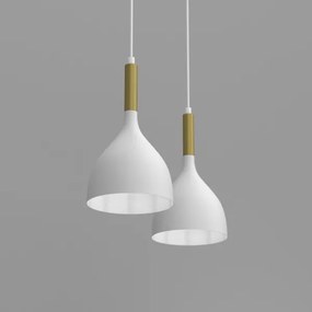 Lustră pe cablu NOAK WOOD 2xE27/60W/230V