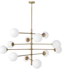 Lustra design LUX cu 12 surse de lumina Tortora, alama antic 112071 HZ