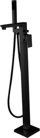 Baterie cada - dus freestanding Invena Paros negru mat