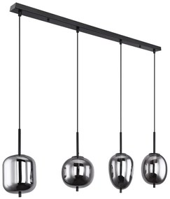 Lustra suspendata cu 4 pendule design modern BLACKY fumuriu 15345-4 GL