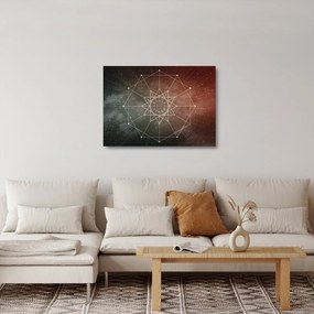 Tablou pe sticlă - Dodecagrama cosmică (70x50 cm)
