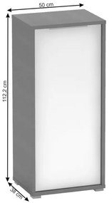 Dulap Birou RIOMA NEW TYP 10 Grafit/Alb