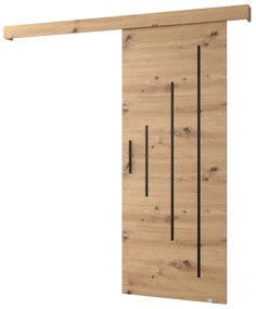 Uși culisante 90 cm Sharlene X (stejar artisan + stejar artisan + negru). 1044008