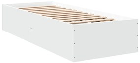 3281063 vidaXL Cadru de pat, alb, 90x190 cm, lemn prelucrat