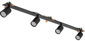 Spot încastrat NEX 4xGU10/10W/230V negru