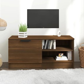 Comoda TV, stejar maro, 80x35x36,5 cm, lemn prelucrat 1, Stejar brun