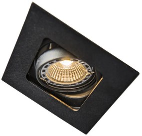 Set de 6 spoturi încastrate pătrate negre reglabile - Artemis
