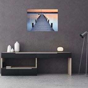 Tablou - Ponton de la Lacul Starnberger, Bavaria, Germania (70x50 cm)