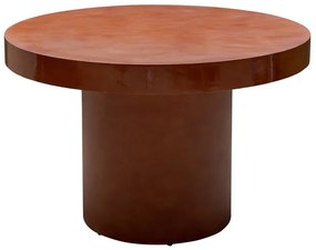 Masa rotunda de dining din metal, cu margini lacuite si finisaj mat , "Grenade"