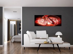 Tabloul - forme roșii (120x50 cm)