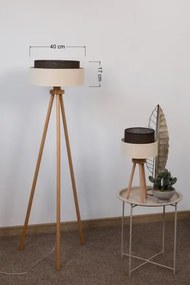 Brilagi - Lampadar LED Boho Style 1xE27/15W/230V crem/maro