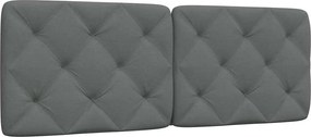 vidaXL Pernă pentru tăblie de pat, gri închis, 140 cm, material textil