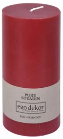 Lumânare Eco candles by Ego dekor Friendly, durată ardere 50 h,roșu