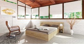 SET PAT MATRIMONIAL ELION,226X206X78 (160X200) CM,2 NOPTIERE INCLUSE,CULOARE STEJAR AURIU,PAL