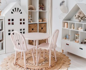 Set masa si scaune pentru copii Nordic roz