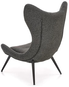 Fotoliu Atlantis antracit/negru H106 cm