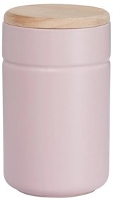 Recipient din porțelan cu capac din lemn Maxwell & Williams Tint 900 ml, roz