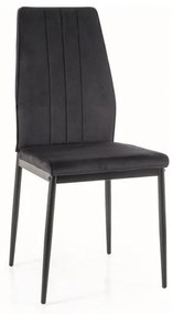 Scaun Atom velvet negru Blu19