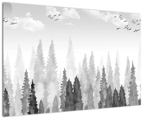 Tablou - Culmi de pădure (90x60 cm)