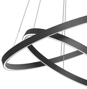 Lustră LED pe cablu Maytoni MOD058PL-L55B3K RIM LED/61W/230V d. 60 cm negru