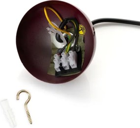 Brilagi - Lustră LED suspendată pe cablu METALO 1xE27/40W/230V diam. 40 cm burgund/aramă