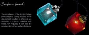 Pendul design LUX, cub din sticla suspendat personalizabil Dancing Cube
