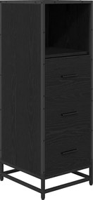 vidaXL Set de mobilier pentru baie Stejar Negru 35 x 37,5 x 100 cm