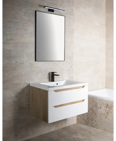 Sapho - Oglindă cu ramă AROWANA 60x80 cm negru mat