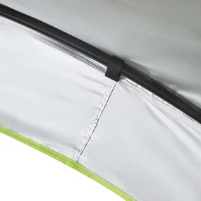 Outsunny Pavilion grădină Gartenzelt cort de petrecere cort de soare rezistent la intemperii, stalp metal + poliester crem + albastru 4 x 4 x 2,5 m | Aosom Romania