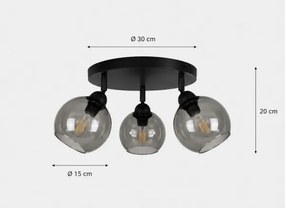 Spot UNO 3xE27/60W/230V negru