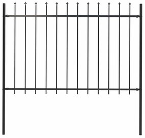 vidaXL Gard de grădină cu vârf tip suliță din oțel, 181x120 cm, negru