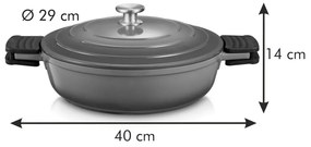 Oală din oțel inoxidabil adecvată pentru plita cu inducție Bordeaux – Tescoma