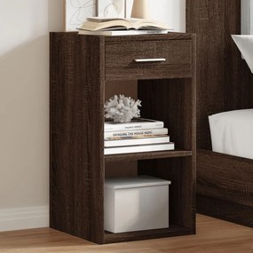 vidaXL Noptiere, 2 buc., maro, 35x34x65 cm, lemn prelucrat