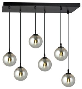 Lustră pe cablu COSMO 6xE14/10W/230V negru/gri