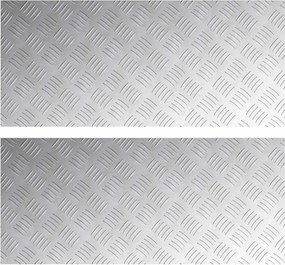 vidaXL Trepte Dreptunghiular 2 pcs Argintiu 90 x 40 cm Aluminiu