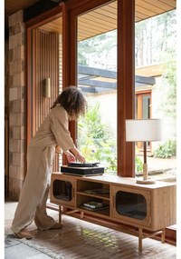 Comodă TV în culoare naturală din bambus 150x55x40 cm Caroun – Dutchbone