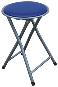 Zondo Taburete pliabil /scaun pliabil Ivola (piele ecologică albastră + gri). 1063868