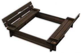 Spațiu de joacă nisip cu bănci din lemn